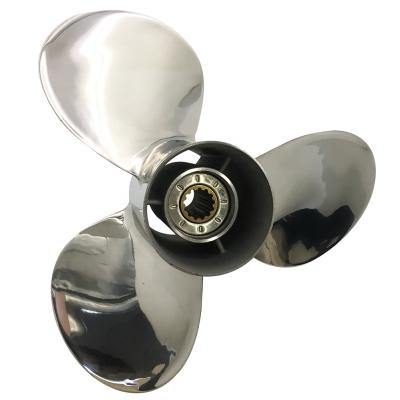 China STAINLESS STEEL Marine Propeller Marine Boat Stainless Steel 11 3/8X12 35-60HP Hand Propeller Fit For HONDA Engine for sale