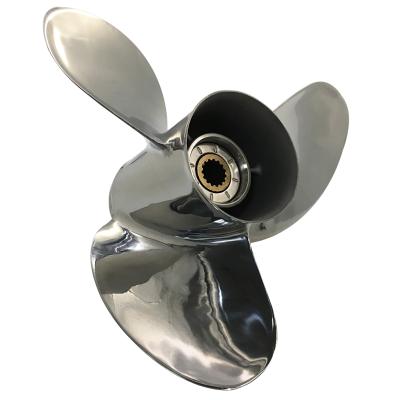 China STAINLESS STEEL OUTBOARD PROPELLER 90,115,140HP 13 7/8X17 FIT FOR BRP, JOHNSON, EVINRUDE, OMC STERN DRIVE STAINLESS STEEL MARINE PROPELLER for sale