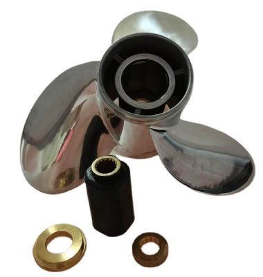 China Stainless Steel OUTBOARD Thruster Interchangeable 3 Blades 15.25X19 R/L MARINE PROPELLER for sale