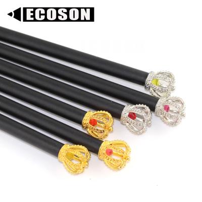 China Crown Pencil 2020 New Products Hot Design Black Wooden Pencil Gift Set Matte Black Pencil Custom Crown Pencil for sale