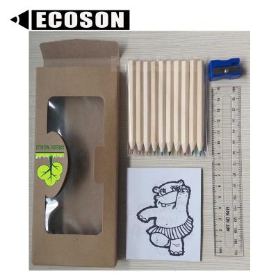 China Eco Friendly Pencil Sets Eco Friendly Kraft Paper Gift Box Eco-Friendly Pencil Sets Customized School Stationery Set for sale