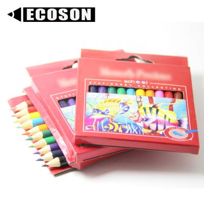 China Eco-Friendly Mini Pencil Set Wholesale Paper Gift Box Small Colored Pencil Set Children Stationery Colored Mini Crayon Set Custom Colored for sale