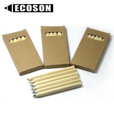 China Colored Pencil Set With Mini Kids Stationery Colored Colored Pencil Box Paper Gift Box Eco-Friendly Wholesale Stationary Custom Pencils Small Mini for sale