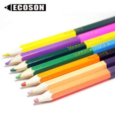 China Jumbo Pencils FREE SAMPLES Colorful Cute Hexagonal Multicolor Colorful Double Sided Pencils Wood Lined Colored Pencils Double Sided Wooden Colorful Elephant for sale