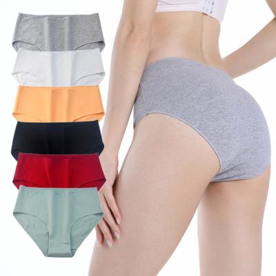 China M-2XL Hot Sale Antibacterial High Cut Women's Cotton Panties Breathable High Cut Panties Plus Size Women's Underwear for sale