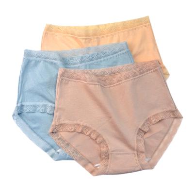 China Antibacterial hot sale high waist underwear lace up big cotton sheer panties panties women plus size women's underwear for sale