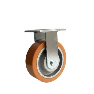 China Custom Medium Duty Household OEM ODM PVC Swivel PU Caster Wheels With Safety Dual Locking Castersl PU Caster for sale