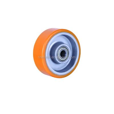 China High quality industry PU wheel with aluminum center for hand pallet truck PA125*38*41 for sale