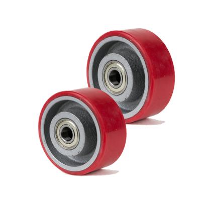 China Industry Polyurethane Wheel With Cast Center 127*57 Polyurethane Wheel Casters For Forklift Cast Center for sale