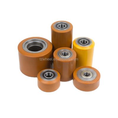 China Industry Durable Heavy Duty PU Roller For Forklift PS82.5*165 for sale