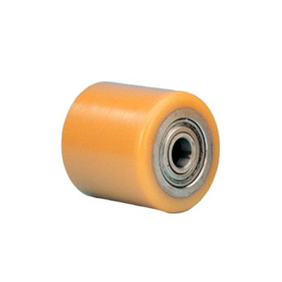 China Industry Durable Heavy Duty PU Roller With Cast Iron For Forklift PC82*100 for sale