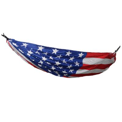 China Outdoor Nylon Waterproof Printing Camping Furniture American Flag Hammock Logo Printing Custom Hammock for sale