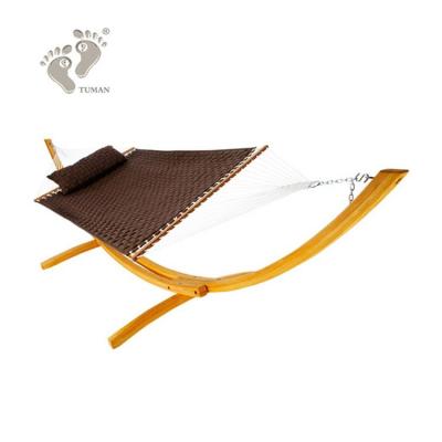 China Hot Selling Luxury Wooden Outdoor Furniture Double Hammocks for sale