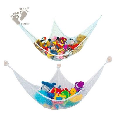 China Durable Outdoor Furniture Baby Kids Toy Storage Net Hammock White With Suction Cups for sale