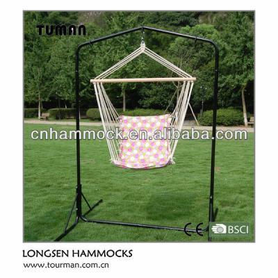 China Outdoor Furniture Wooden Hammock Swing Chair With Stand for sale