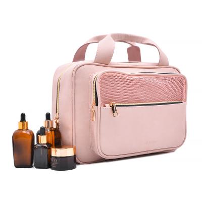 China New Fashion Fashion Mesh Bag Luxury Women's Cosmetic Bag High Quality Pink Cosmetic Bag Custom Made for sale