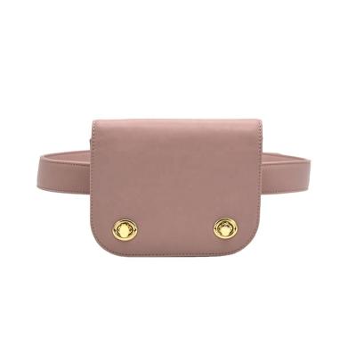 China Custom stylish vegan girls fashion water proof logo pu leather waist bag pussy pack for women for sale