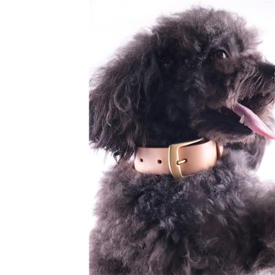 China Custom Made Viable High Quality Durable Leather Luxury Dog Collar for sale