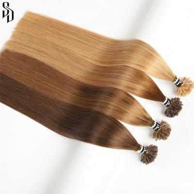 China Straight cuticle aligned hair keratin hair extensions u tip hauman hair extensions virgin invisible wholesale sellers u tip straight hair for sale