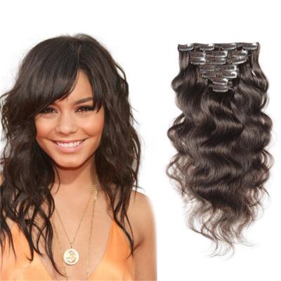 China 100% Virgin Hair Bundles 7 Pcs Full Body Virgin Peruvian Black Nature Head Blonde Brown Brown Clip In Hair Extensions for sale