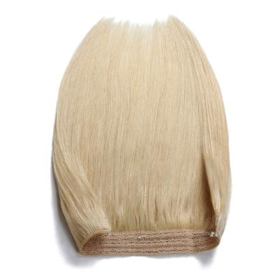 China 100% Virgin Hair Bundles Hair Extension Halo, Fish Wire Straight Hair Extensions, Halo Hair Extensions for sale