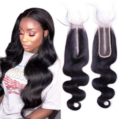 China 100% Virgin Hair Bundles Body Virgin Hair Bundles With Straight Human Hair Bundles Extension 4*4 Brazilian Remy Hair Lace Closure Natural Lace Closure for sale