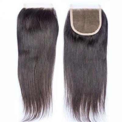 China 100% Virgin Hair Bundles Brazilian Free Lace Closure Natural Remy Human Hair Color Hair Top 4*4 Lace Closure Lace Closure For Woman for sale