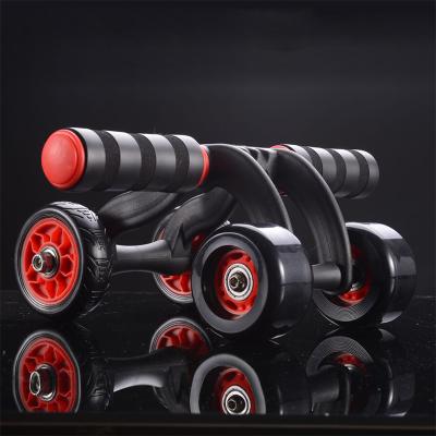 China New 4-Wheels Bodybuilding Roller Wheel Muscle Wheel Multifunctional Indoor Fitness Kneeling Mat Enhancer Finger Abdominal Bound Stretcher for sale