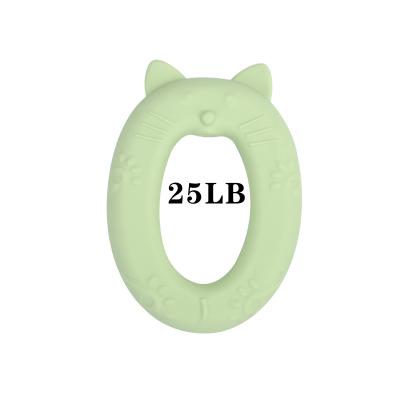 China Exerciser Ring Colorful 5/15/25/35lb Silicone Hand Grip For Kids Cat Type Strength Trainer Exerciser for sale