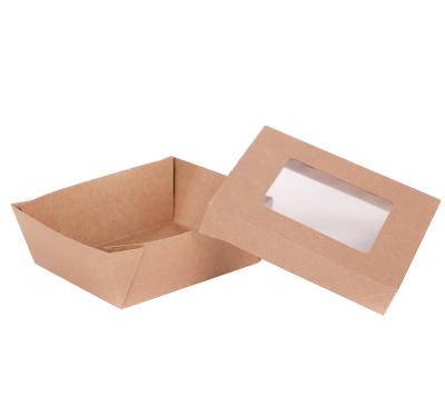 China Disposable Paper Bowls Wrapping Paper Food Container Packing Takeout Box With Lids for sale