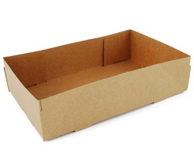 China Disposable Eco Friendly Biodegradable Kraft Cardboard 4 Corner Pop Up Food Tray 8-5/8 Width x Length x 5-1/2 Height 2-1/4 for sale