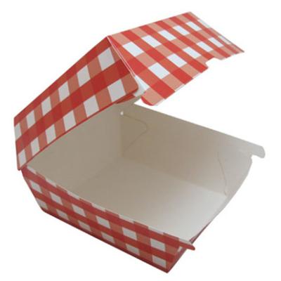 China Disposable Disposable OEM Printed Paper Burger Hamburger Boxes for sale