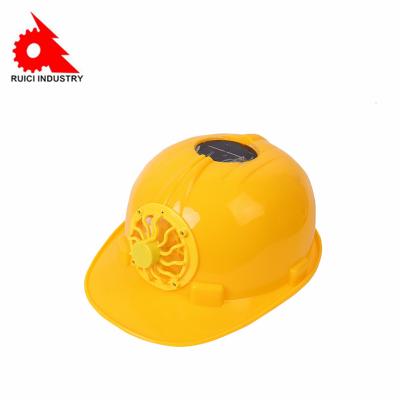 China High Quality And Best Price Safety Hard Hat ABS Ventilated Plastic With Solar Power Fan for sale