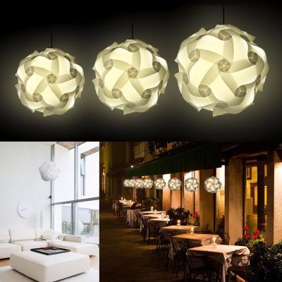 China New Design Plastic Lantern Home Decor Colorful Ceiling IQ Puzzle Hanging Pendant Lamp for sale