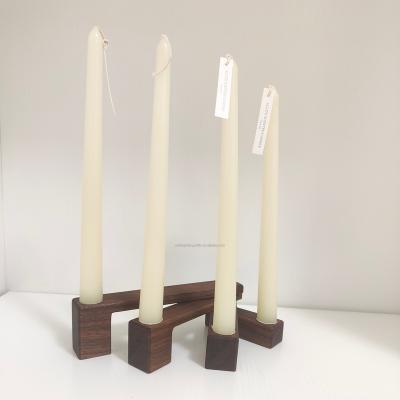 China Nordic geometric home decoration candlestick style decoration unique creative candle holder wholesale home wedding wooden for candlestick for sale