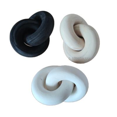 China China wooden knot clay home decor/clay decor/double rings knot for sale