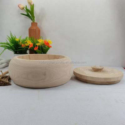 China Home wholesale custom natural matte container eco decoration empty large wooden candle jar ships for making candles for sale