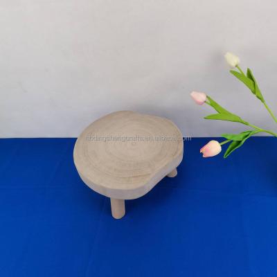 China China Factory Directly Supply Wooden Round Pot Holder Storage Tray Country Style Banquet Serving Tray for sale