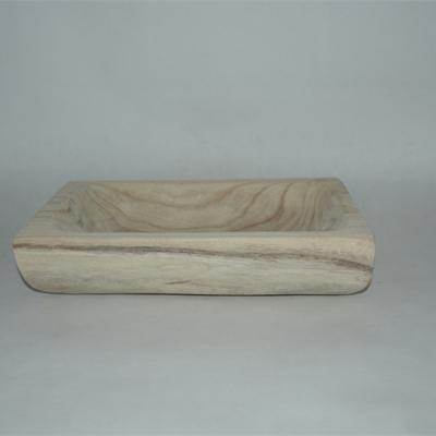 China China Craft Items Smooth White Natural Wood Trays Centerpiece Wooden Tray for sale