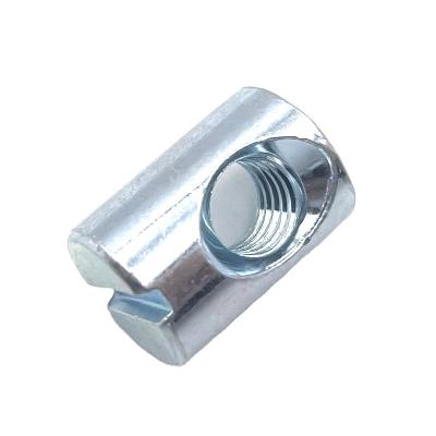 China Heavy Industry 30 L Single Hole Center Hole Thread Barrel Nut M6 M8 M10 M12 X Nut With Hole for sale