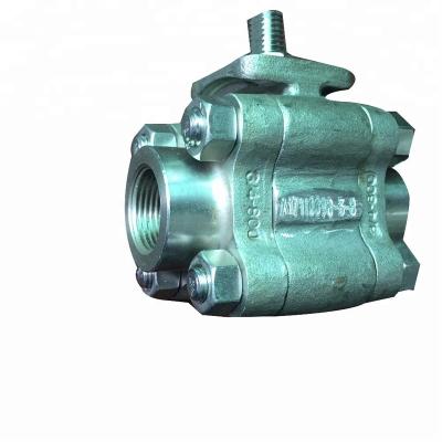 China Oil Processing Astm a105 3pc 3pc Thread High Stand Ball Valve for sale