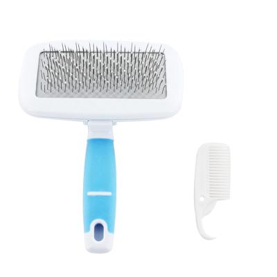 China Viable Wholesale Pet Grooming Stainless Steel Pin Dog Hair Remover Brush for sale