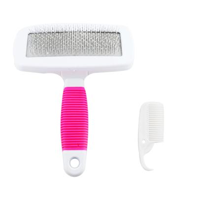 China Factory Price Sustainable Wholesale ABS Stainless Steel Dog Hair Deshedding Brush for sale