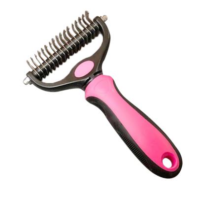 China Sustainable Wholesale Pet Dematting Comb , Stainless Steel Pet Hair Comb for sale