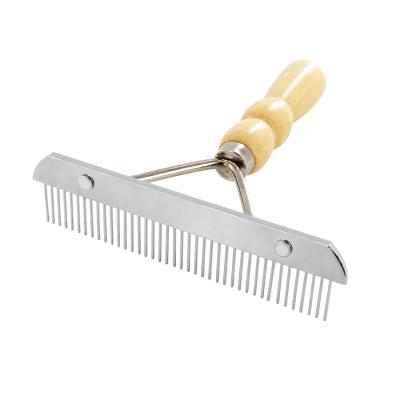 China Viable Wholesale Dog Grooming Wooden Steel Comb for sale