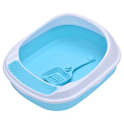 China Amazon Viable Hot Sale Plastic Cat Litter Box, Wholesale Cat Toilet for sale