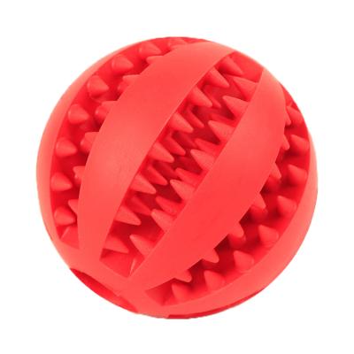 China Sustainable Pet Tooth Cleaning Toy Dog Chew Toy Soft Rubber Training Balls for sale