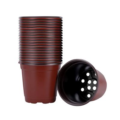 China 20pcs Minimalist Plant Flower Pots Nursery Pot Seedlings Universal Lightweight Two Tone Flower Plant Container Soft Seed Starting Pots for sale