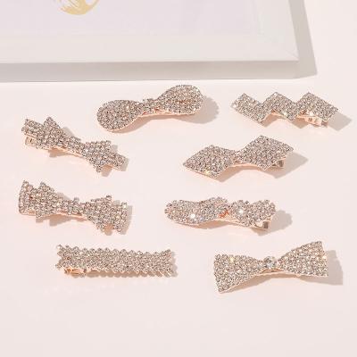 China Hot Selling New Fashion Temperament Super Cute Alloy Rhinestone Hair Clips Accessories for Girls for sale