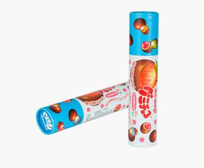 China Recycled Materials Food Grade Custom Printed Cartoon Recycled Paper Tube For Chocolate Packaging for sale